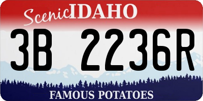 ID license plate 3B2236R