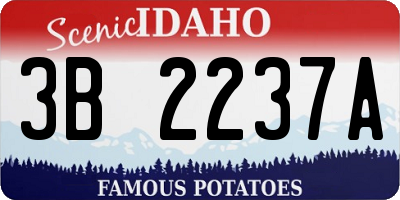 ID license plate 3B2237A