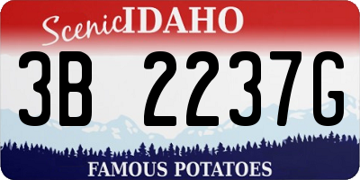 ID license plate 3B2237G