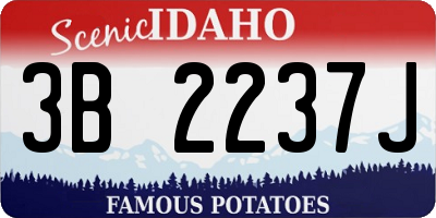 ID license plate 3B2237J