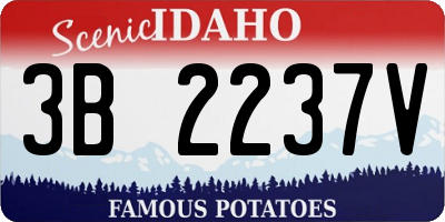 ID license plate 3B2237V