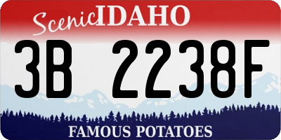 ID license plate 3B2238F