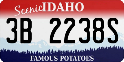 ID license plate 3B2238S