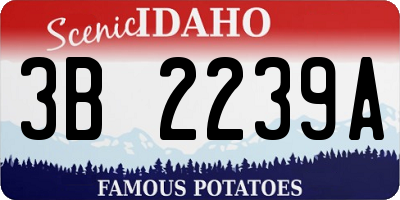 ID license plate 3B2239A