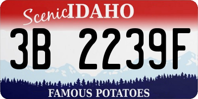 ID license plate 3B2239F