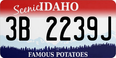 ID license plate 3B2239J