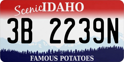 ID license plate 3B2239N