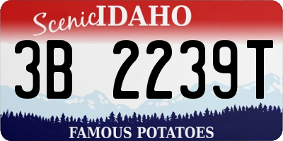 ID license plate 3B2239T