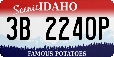 ID license plate 3B2240P