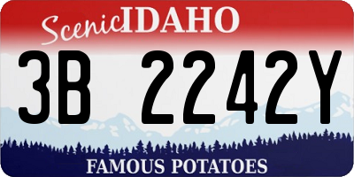 ID license plate 3B2242Y