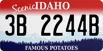 ID license plate 3B2244B