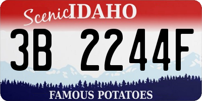 ID license plate 3B2244F