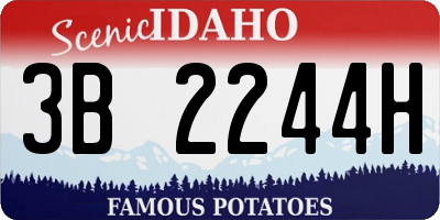 ID license plate 3B2244H