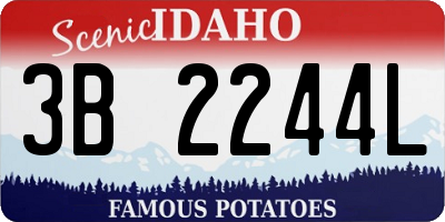 ID license plate 3B2244L