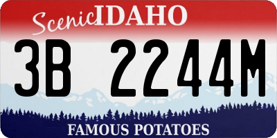 ID license plate 3B2244M