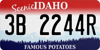 ID license plate 3B2244R