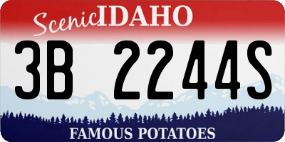 ID license plate 3B2244S