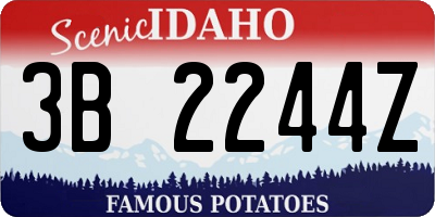 ID license plate 3B2244Z