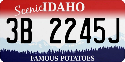 ID license plate 3B2245J