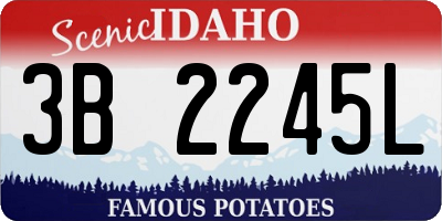 ID license plate 3B2245L