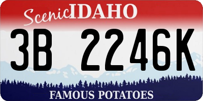 ID license plate 3B2246K