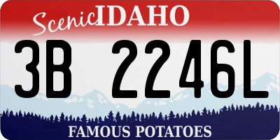 ID license plate 3B2246L
