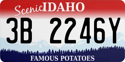 ID license plate 3B2246Y