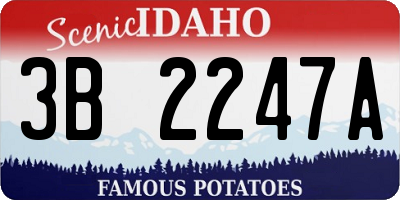ID license plate 3B2247A