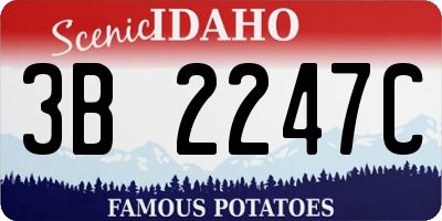 ID license plate 3B2247C