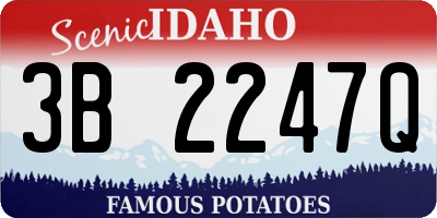 ID license plate 3B2247Q