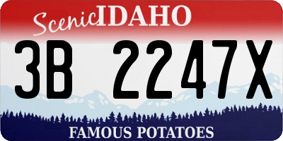 ID license plate 3B2247X