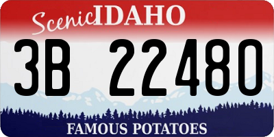 ID license plate 3B2248O