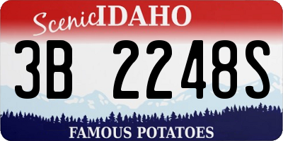 ID license plate 3B2248S