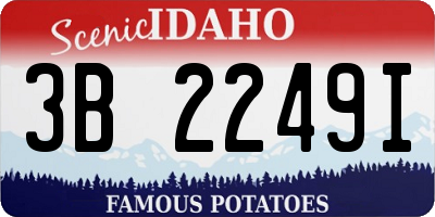 ID license plate 3B2249I