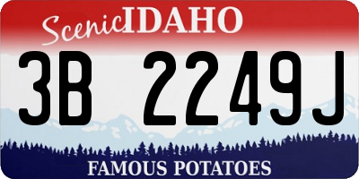 ID license plate 3B2249J