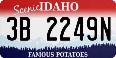 ID license plate 3B2249N