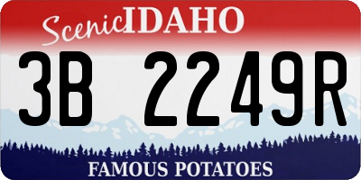 ID license plate 3B2249R