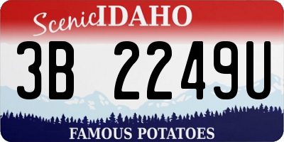 ID license plate 3B2249U