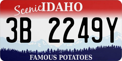 ID license plate 3B2249Y