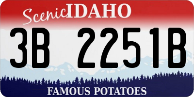 ID license plate 3B2251B