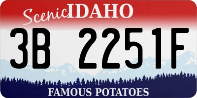 ID license plate 3B2251F