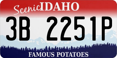 ID license plate 3B2251P