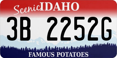 ID license plate 3B2252G