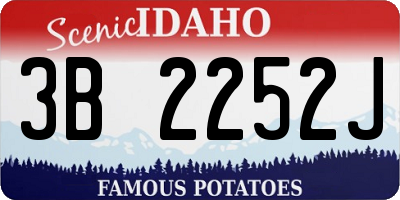 ID license plate 3B2252J