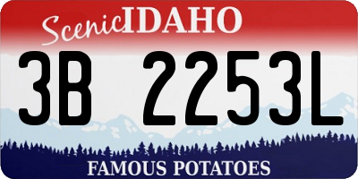 ID license plate 3B2253L