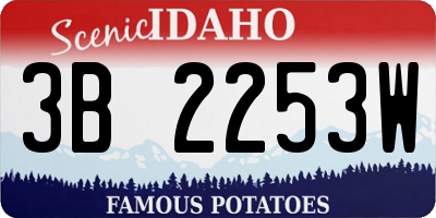 ID license plate 3B2253W