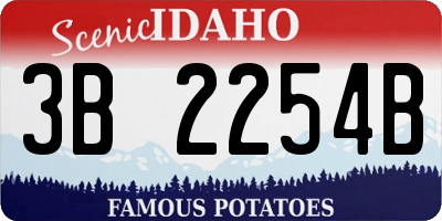 ID license plate 3B2254B