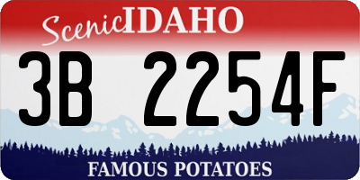 ID license plate 3B2254F