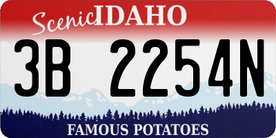 ID license plate 3B2254N