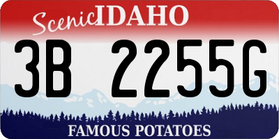 ID license plate 3B2255G
